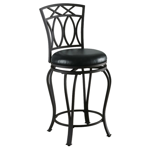 Adamsville Upholstered Swivel Counter Height Stool Black - Imperial Furniture (Las Vegas, NV) - Multi Location