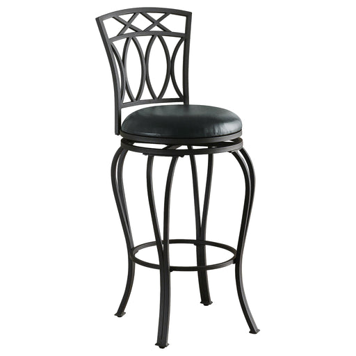 Adamsville Upholstered Swivel Bar Stool Black - Imperial Furniture (Las Vegas, NV) - Multi Location