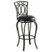 Adamsville Upholstered Swivel Bar Stool Black - Imperial Furniture (Las Vegas, NV) - Multi Location