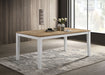 Hollis Rectangular Solid Wood Dining Table Brown and White - Imperial Furniture (Las Vegas, NV) - Multi Location