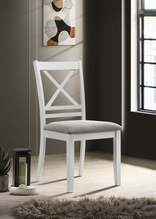 Hollis Cross Back Wood Dining Side Chair White - Imperial Furniture (Las Vegas, NV) - Multi Location