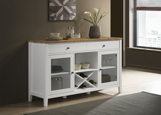 Hollis 2-door Dining Sideboard with Drawers Brown and White - Imperial Furniture (Las Vegas, NV) - Multi Location