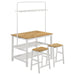 Edgeworth 3-piece Kitchen Island Counter Table Set White - Imperial Furniture (Las Vegas, NV) - Multi Location