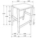 Edgeworth 3-piece Kitchen Island Counter Table Set White - Imperial Furniture (Las Vegas, NV) - Multi Location