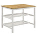 Edgeworth Kitchen Island Counter Table Brown and White - Imperial Furniture (Las Vegas, NV) - Multi Location