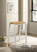 Hollis Wood Counter Height Backless Bar Stool Brown and White - Imperial Furniture (Las Vegas, NV) - Multi Location