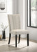 Malia Upholstered Solid Back Dining Side Chair Beige and Black (Set of 2) - Imperial Furniture (Las Vegas, NV) - Multi Location