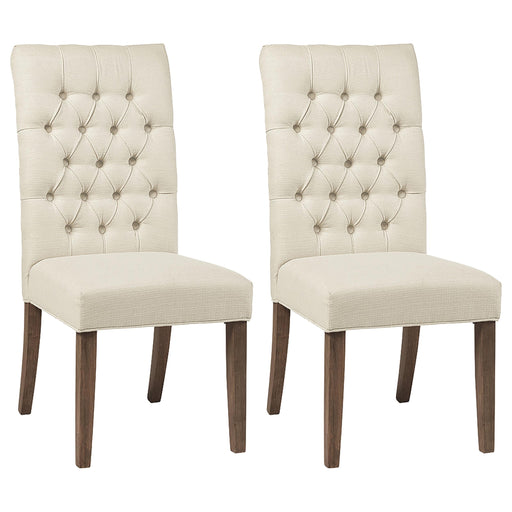 Douglas Tufted Back Dining Chairs Vineyard Oak (Set of 2) - Imperial Furniture (Las Vegas, NV) - Multi Location