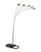 Kayd 5-light Floor Lamp with Curvy Dome Shades Chrome and Black - Imperial Furniture (Las Vegas, NV) - Multi Location