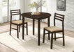 Bucknell 3-piece Dining Set with Drop Leaf Cappuccino and Tan - Imperial Furniture (Las Vegas, NV) - Multi Location