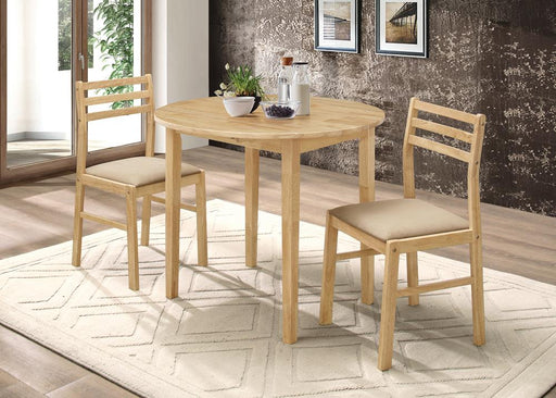 Bucknell 3-piece Dining Set with Drop Leaf Natural and Tan - Imperial Furniture (Las Vegas, NV) - Multi Location