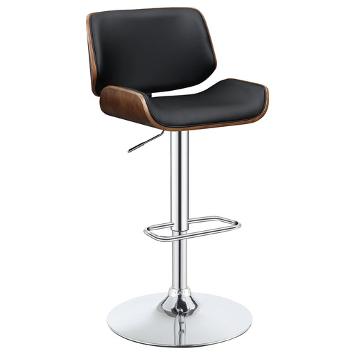Folsom Upholstered Adjustable Bar Stool Black and Chrome - Imperial Furniture (Las Vegas, NV) - Multi Location