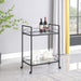 Curltis Serving Cart with Glass Shelves Clear and Black - Imperial Furniture (Las Vegas, NV) - Multi Location