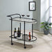 Desiree 2-tier Bar Cart with Casters Black - Imperial Furniture (Las Vegas, NV) - Multi Location