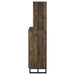Mendoza 2-door Wine Cabinet Rustic Oak Herringbone and Gunmetal - Imperial Furniture (Las Vegas, NV) - Multi Location