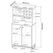 Mendoza 2-door Wine Cabinet Rustic Oak Herringbone and Gunmetal - Imperial Furniture (Las Vegas, NV) - Multi Location