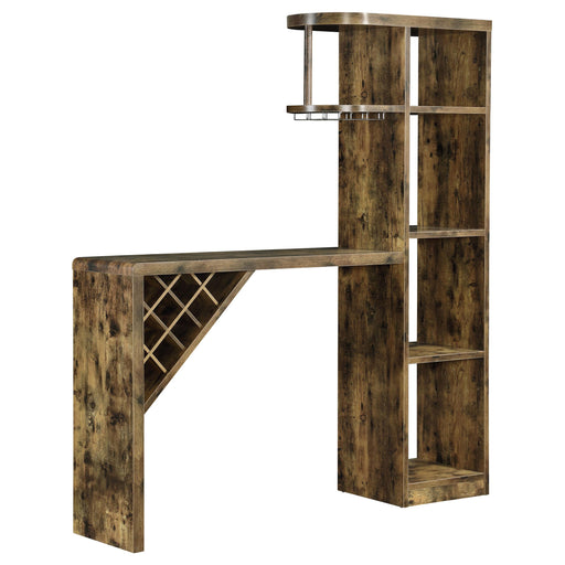 Belvedere 5-shelf Bar Table Storage Antique Nutmeg - Imperial Furniture (Las Vegas, NV) - Multi Location