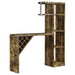 Belvedere 5-shelf Bar Table Storage Antique Nutmeg - Imperial Furniture (Las Vegas, NV) - Multi Location