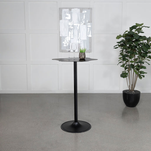Keanu Pedestal Cloud-Shaped Top Bar Table Black - Imperial Furniture (Las Vegas, NV) - Multi Location