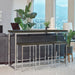 Cassidy 4-piece Rectangular Counter Height Set Dark Oak and Chrome - Imperial Furniture (Las Vegas, NV) - Multi Location