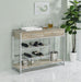 Melrose 2-shelf Wine Cabinet with 2 Drawers Gray Washed Oak and Chrome - Imperial Furniture (Las Vegas, NV) - Multi Location