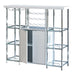 Gallimore 2-door Bar Cabinet with Glass Shelf High Glossy White and Chrome - Imperial Furniture (Las Vegas, NV) - Multi Location
