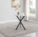 Kenzo Round Metal Top Bar Table Silver and Sandy Black - Imperial Furniture (Las Vegas, NV) - Multi Location