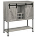 Claremont Sliding Door Bar Cabinet with Lower Shelf Grey Driftwood - Imperial Furniture (Las Vegas, NV) - Multi Location