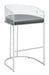 Thermosolis Acrylic Back Bar Stools Grey and Chrome (Set of 2) - Imperial Furniture (Las Vegas, NV) - Multi Location