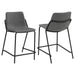 Earnest Solid Back Upholstered Counter Height Stools Grey and Black (Set of 2) - Imperial Furniture (Las Vegas, NV) - Multi Location