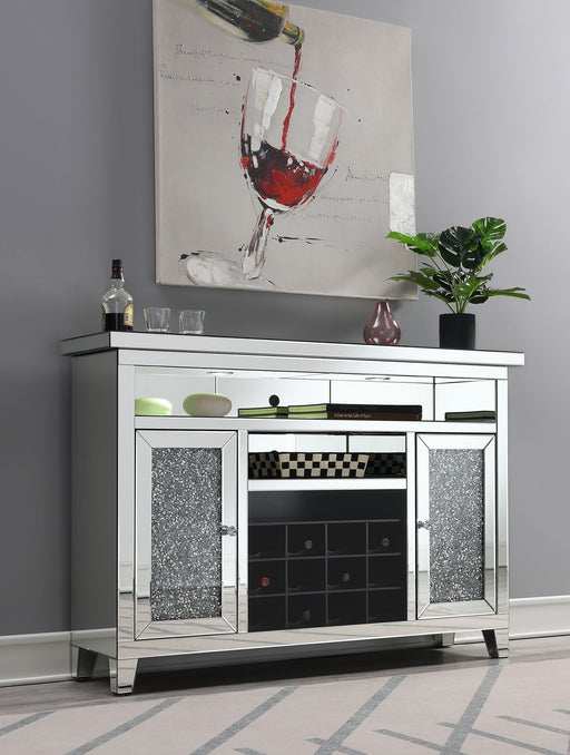 Melinda 2-door Wine Cabinet with Lighting Mirror - Imperial Furniture (Las Vegas, NV) - Multi Location
