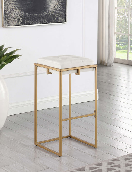 Nadia Square Padded Seat Bar Stool (Set of 2) - Imperial Furniture (Las Vegas, NV) - Multi Location