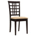 Kelso Lattice Back Dining Chairs Cappuccino (Set of 2) - Imperial Furniture (Las Vegas, NV) - Multi Location