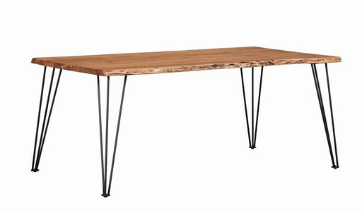 Sherman Rectangular Dining Table Natural Acacia and Matte Black - Imperial Furniture (Las Vegas, NV) - Multi Location