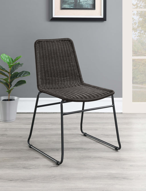 Dacy Upholstered Dining Chairs (Set of 2) Brown and Sandy Black - Imperial Furniture (Las Vegas, NV) - Multi Location