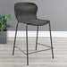Mckinley Upholstered Counter Height Stools with Footrest (Set of 2) Brown and Sandy Black - Imperial Furniture (Las Vegas, NV) - Multi Location