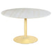 Kella Round Marble Top Dining Table White and Gold - Imperial Furniture (Las Vegas, NV) - Multi Location