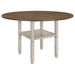 Sarasota Counter Height Table with Shelf Storage Nutmeg and Rustic Cream - Imperial Furniture (Las Vegas, NV) - Multi Location
