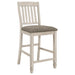 Sarasota Slat Back Counter Height Chairs Grey and Rustic Cream (Set of 2) - Imperial Furniture (Las Vegas, NV) - Multi Location