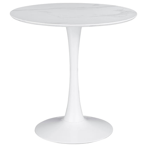 Arkell 30-inch Round Pedestal Dining Table White - Imperial Furniture (Las Vegas, NV) - Multi Location