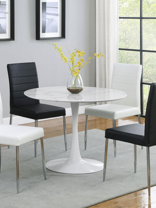 Arkell 40-inch Round Pedestal Dining Table White - Imperial Furniture (Las Vegas, NV) - Multi Location