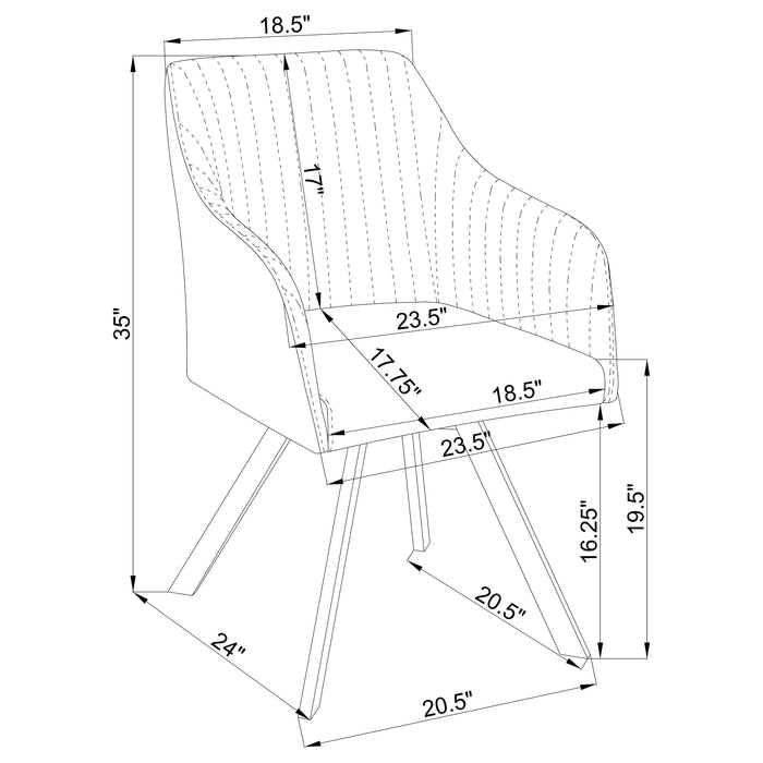 Arika Arm Chairs - Imperial Furniture (Las Vegas, NV) - Multi Location