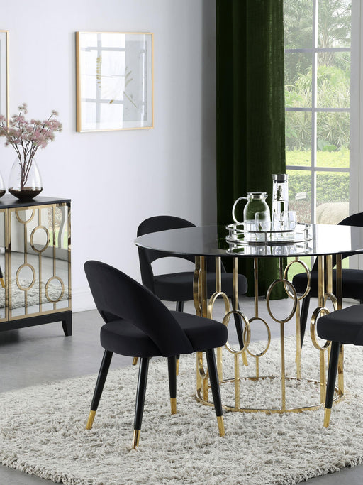 Lindsey Arched Back Upholstered Side Chairs Black (Set of 2) - Imperial Furniture (Las Vegas, NV) - Multi Location