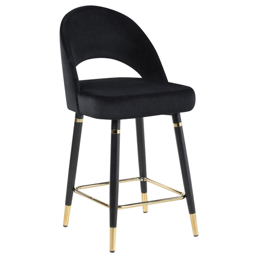 Lindsey Arched Back Upholstered Counter Height Stools Black (Set of 2) - Imperial Furniture (Las Vegas, NV) - Multi Location