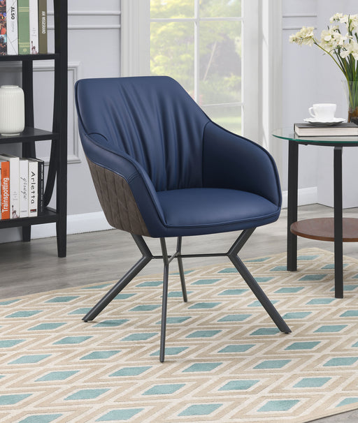 Mayer Upholstered Tufted Side Chairs (Set of 2) Blue and Brown - Imperial Furniture (Las Vegas, NV) - Multi Location