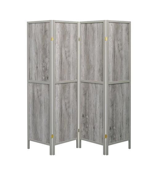 Deepika 4-panel Folding Screen Grey Driftwood - Imperial Furniture (Las Vegas, NV) - Multi Location