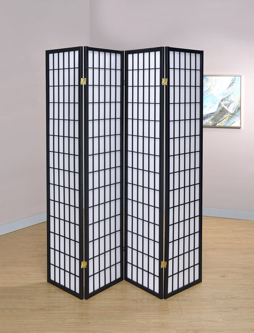 Roberto 4-panel Folding Screen Black and White - Imperial Furniture (Las Vegas, NV) - Multi Location