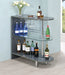Adolfo 3-tier Bar Table Glossy Grey and Clear - Imperial Furniture (Las Vegas, NV) - Multi Location