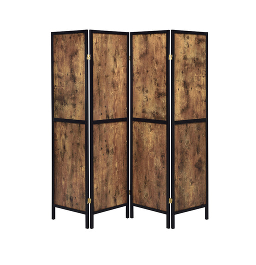 Deepika 4-panel Folding Screen Antique Nutmeg and Black - Imperial Furniture (Las Vegas, NV) - Multi Location