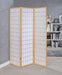 Carrie 3-panel Folding Screen Natural and White - Imperial Furniture (Las Vegas, NV) - Multi Location